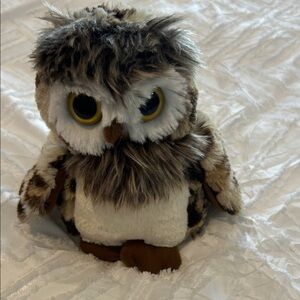 Vintage Frankford Spotted Brown & White Owl Plush Stuffed Toy